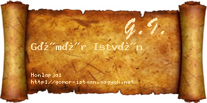 Gömör István névjegykártya